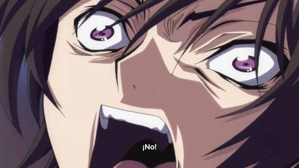 lelouch tras perder contra mao una partida de ajedrez