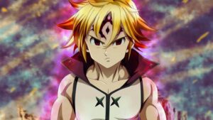 meliodas con la marca demoniaca