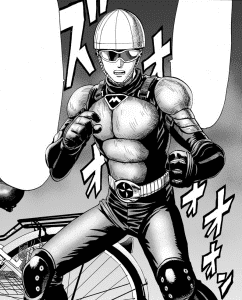 ciclista sin licencia, top one punch man