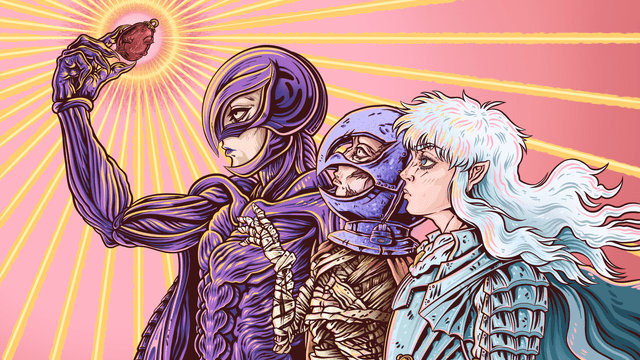 griffith convirtiéndose en femto en berserk