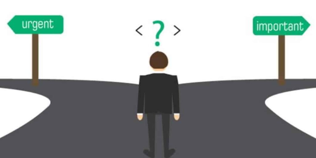 diferencia entre una decisión urgente y una decisión importante