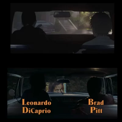 referencia a la película once upon a time in hollywook en el anime de chainsaw man