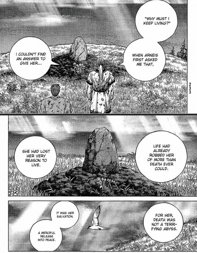 vinland frase sobre la muerte y el dolor