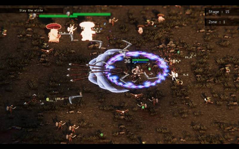 rogue genesia videojuego bullet hell de supervivencia con diseño original
