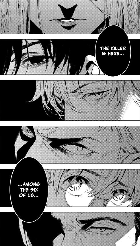 protagonistas de los asesinatos en la mansión decagonal